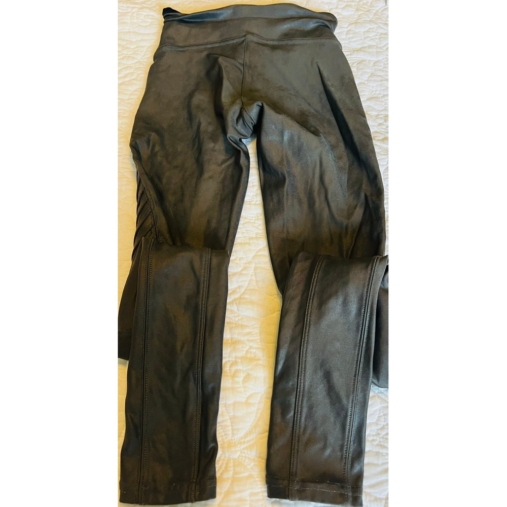 Spanx faux‎ leather motto legging slate size xsmall